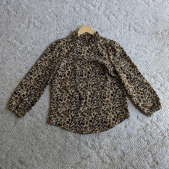 JCrew leopard print blouse xs - Picture 1 of 3
